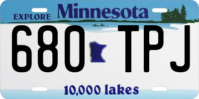 MN license plate 680TPJ