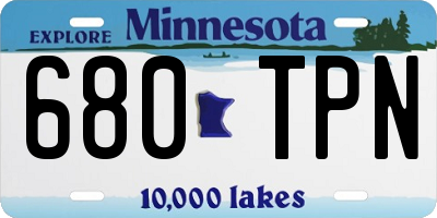 MN license plate 680TPN