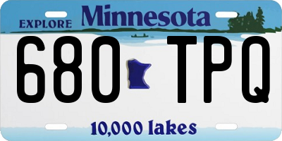MN license plate 680TPQ