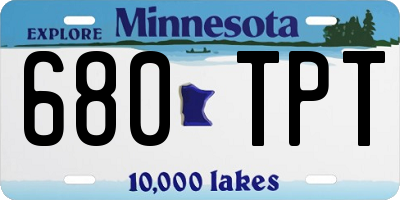MN license plate 680TPT