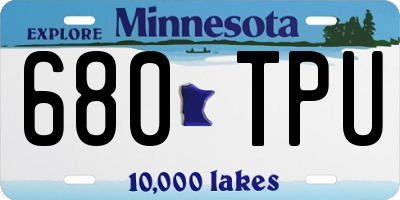 MN license plate 680TPU