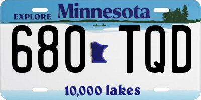 MN license plate 680TQD