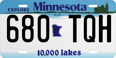 MN license plate 680TQH
