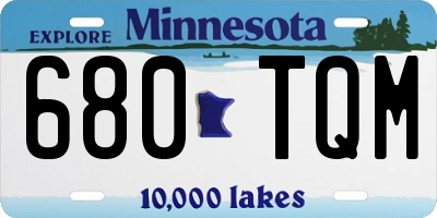 MN license plate 680TQM