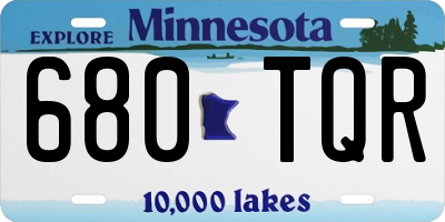 MN license plate 680TQR