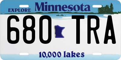 MN license plate 680TRA