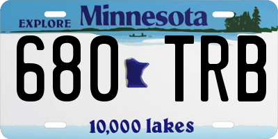 MN license plate 680TRB