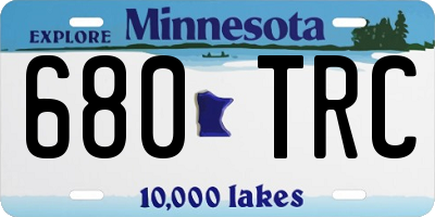 MN license plate 680TRC