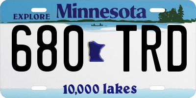 MN license plate 680TRD
