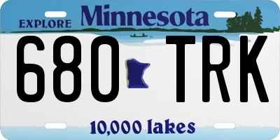 MN license plate 680TRK