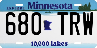 MN license plate 680TRW