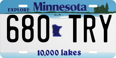 MN license plate 680TRY