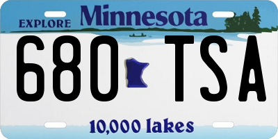MN license plate 680TSA