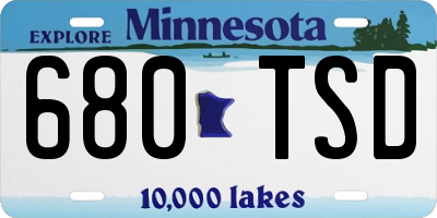 MN license plate 680TSD