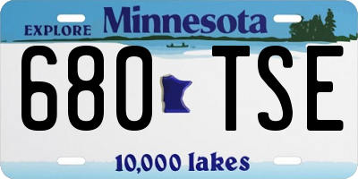 MN license plate 680TSE
