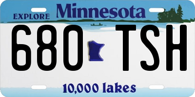 MN license plate 680TSH