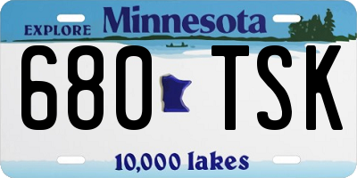 MN license plate 680TSK