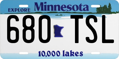 MN license plate 680TSL