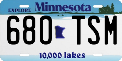 MN license plate 680TSM