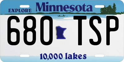 MN license plate 680TSP