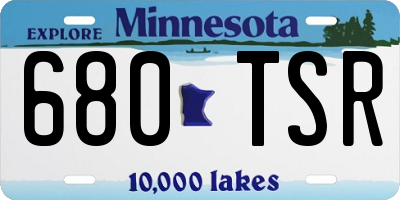 MN license plate 680TSR