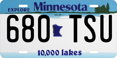 MN license plate 680TSU