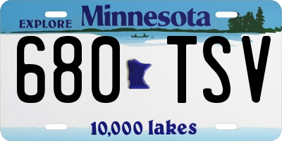 MN license plate 680TSV