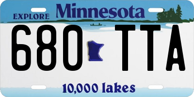 MN license plate 680TTA