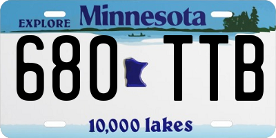 MN license plate 680TTB