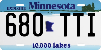 MN license plate 680TTI