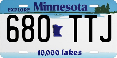 MN license plate 680TTJ