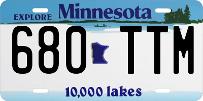 MN license plate 680TTM
