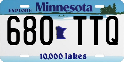 MN license plate 680TTQ