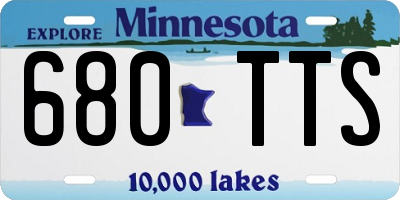 MN license plate 680TTS