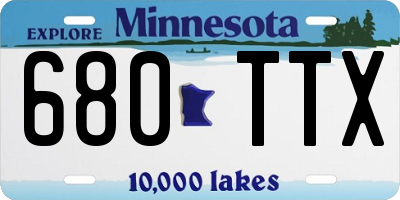 MN license plate 680TTX