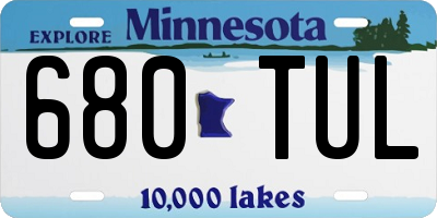 MN license plate 680TUL