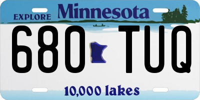 MN license plate 680TUQ