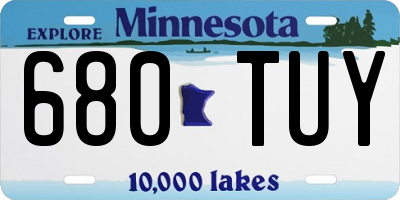 MN license plate 680TUY
