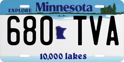 MN license plate 680TVA