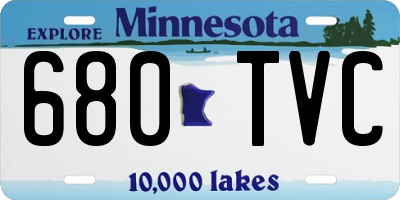 MN license plate 680TVC