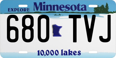 MN license plate 680TVJ