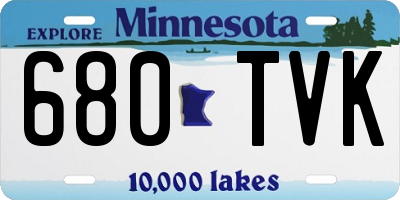 MN license plate 680TVK