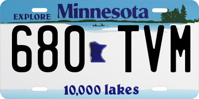 MN license plate 680TVM