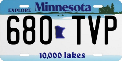 MN license plate 680TVP