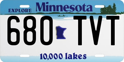 MN license plate 680TVT