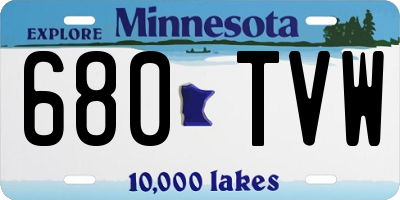 MN license plate 680TVW
