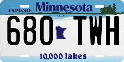 MN license plate 680TWH
