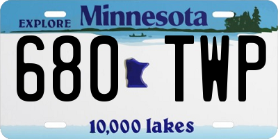 MN license plate 680TWP