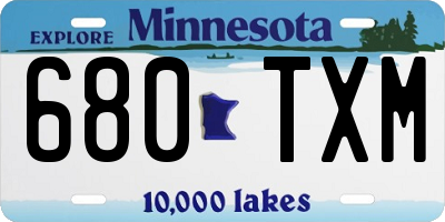 MN license plate 680TXM