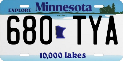 MN license plate 680TYA